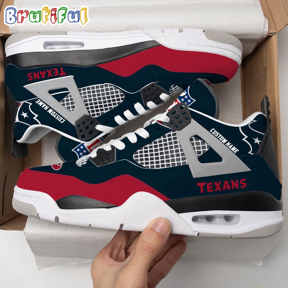 NFL Houston Texans Football Team Air Jordan 4 Shoes Personalized AJ4 Sneaker 1