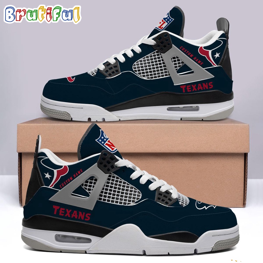 NFL Houston Texans Football Team Air Jordan 4 Shoes Sneaker 1