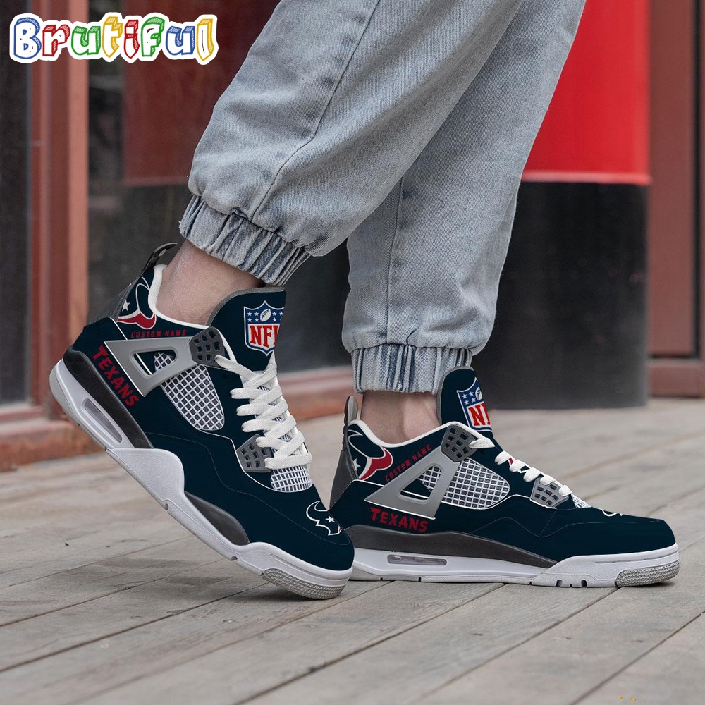 NFL Houston Texans Football Team Air Jordan 4 Shoes Sneaker 2