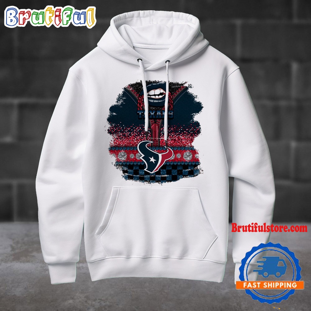 NFL Houston Texans Special Torn Effect Football Hoodie Shirt