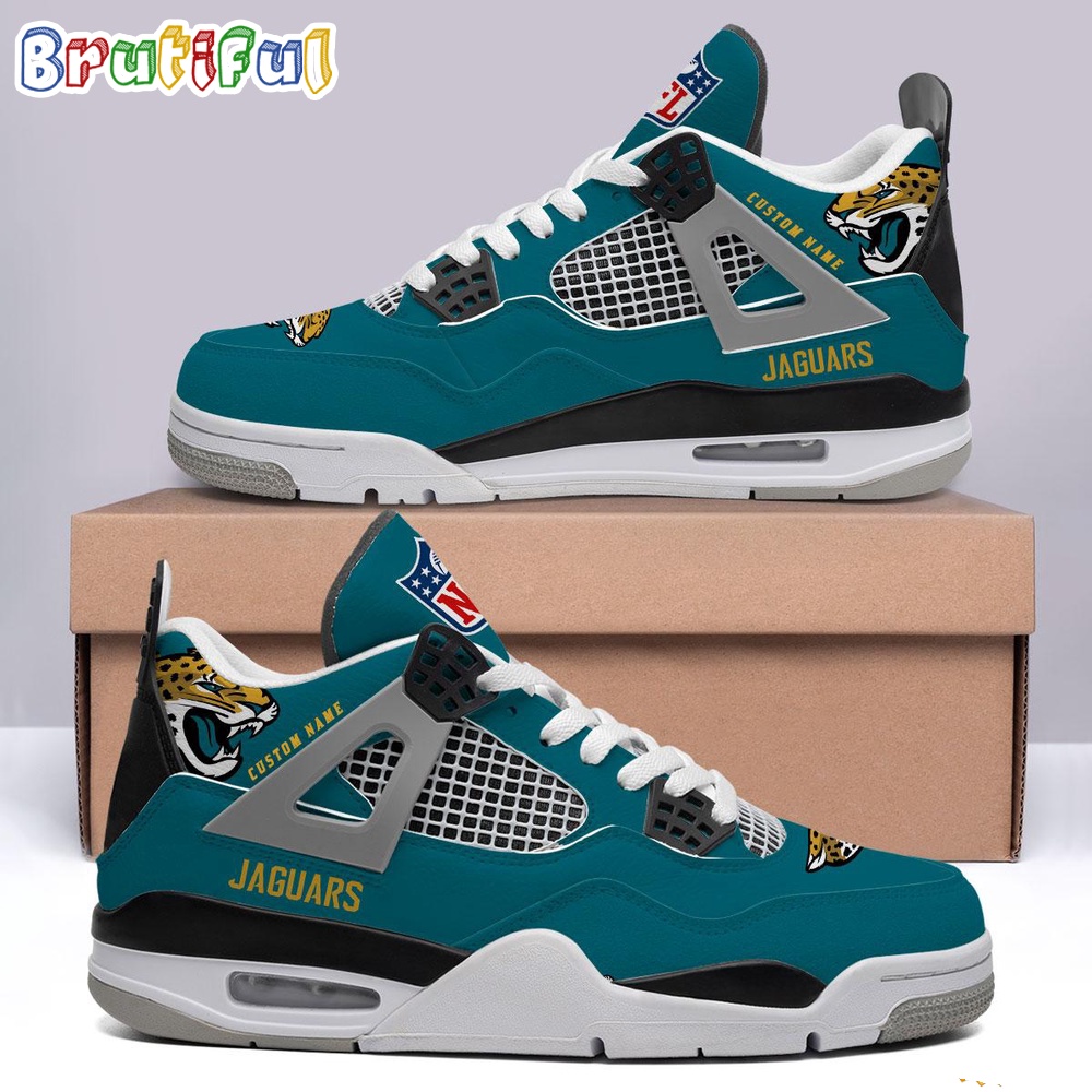 NFL Jacksonville Jaguars Football Team Air Jordan 4 Shoes Sneaker 1