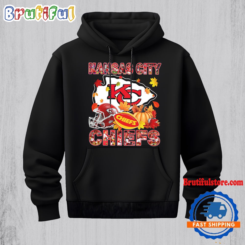 NFL Kansas City Chiefs Team Player Graphics Autumn Hoodie Shirt