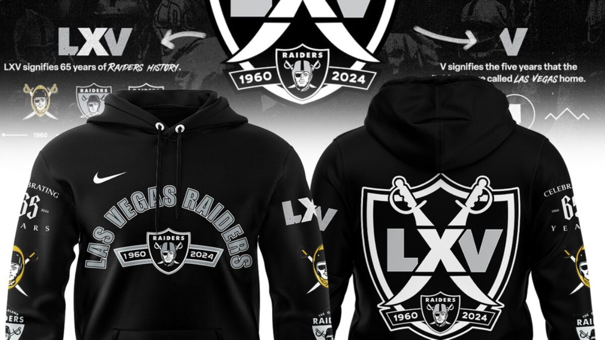 NFL Las Vegas Raiders Celebrating 65 Years Football Hoodie