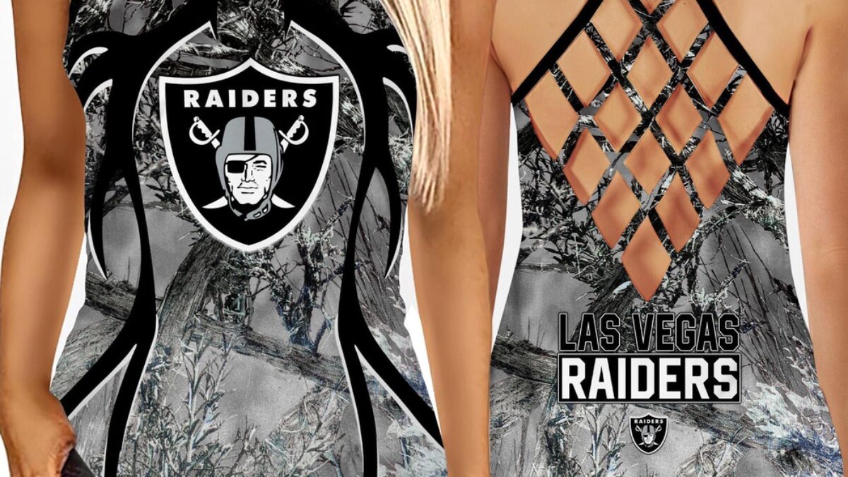 NFL Las Vegas Raiders Women's Tank Top, Football Team Logo Criss