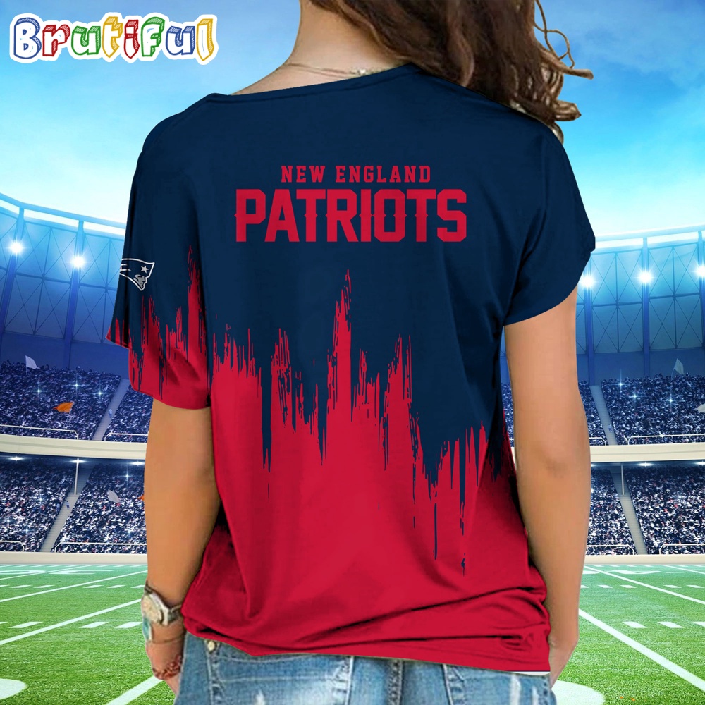 NFL New England Patriots Football Team Logo Design One Shoulder Shirt 2