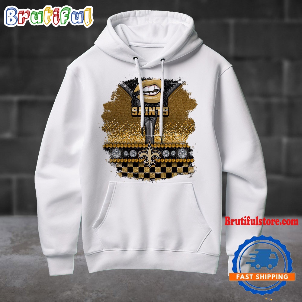 NFL New Orleans Saints Special Torn Effect Football Hoodie Shirt