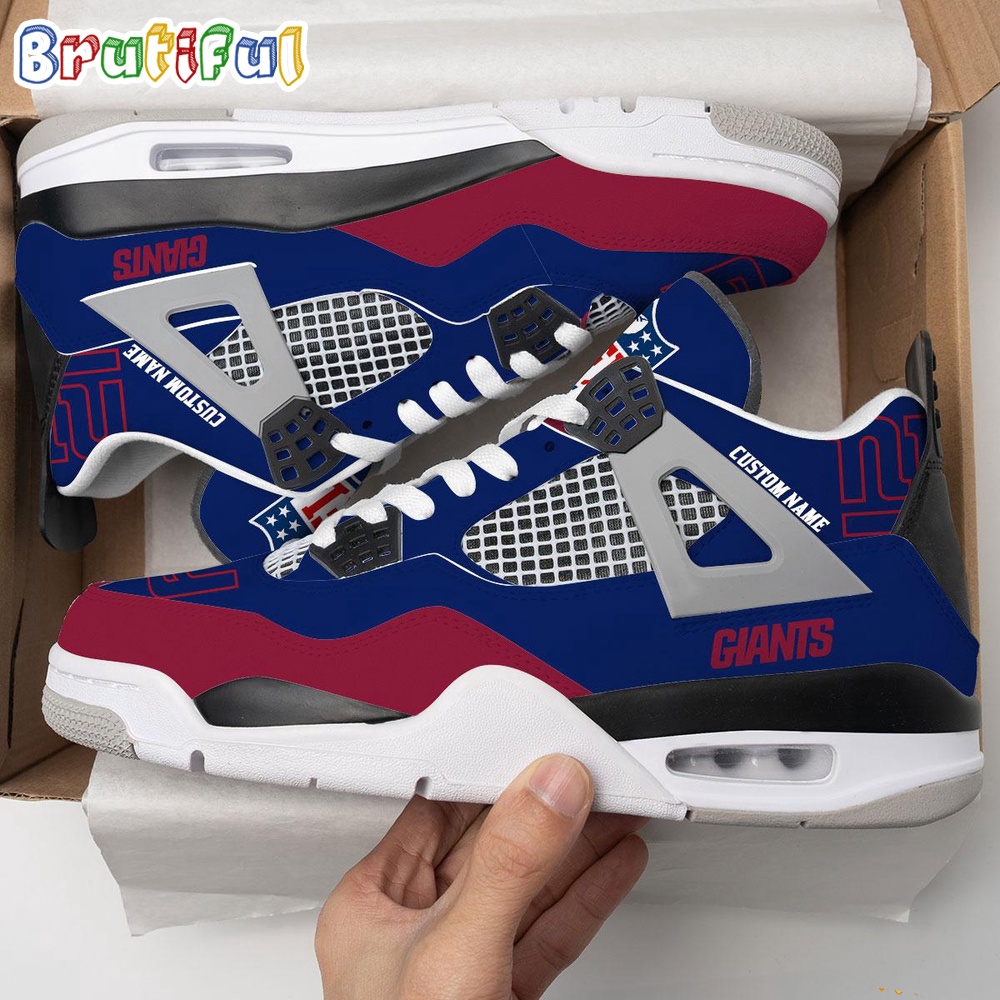 NFL New York Giants Football Team Air Jordan 4 Shoes Personalized AJ4 Sneaker 1