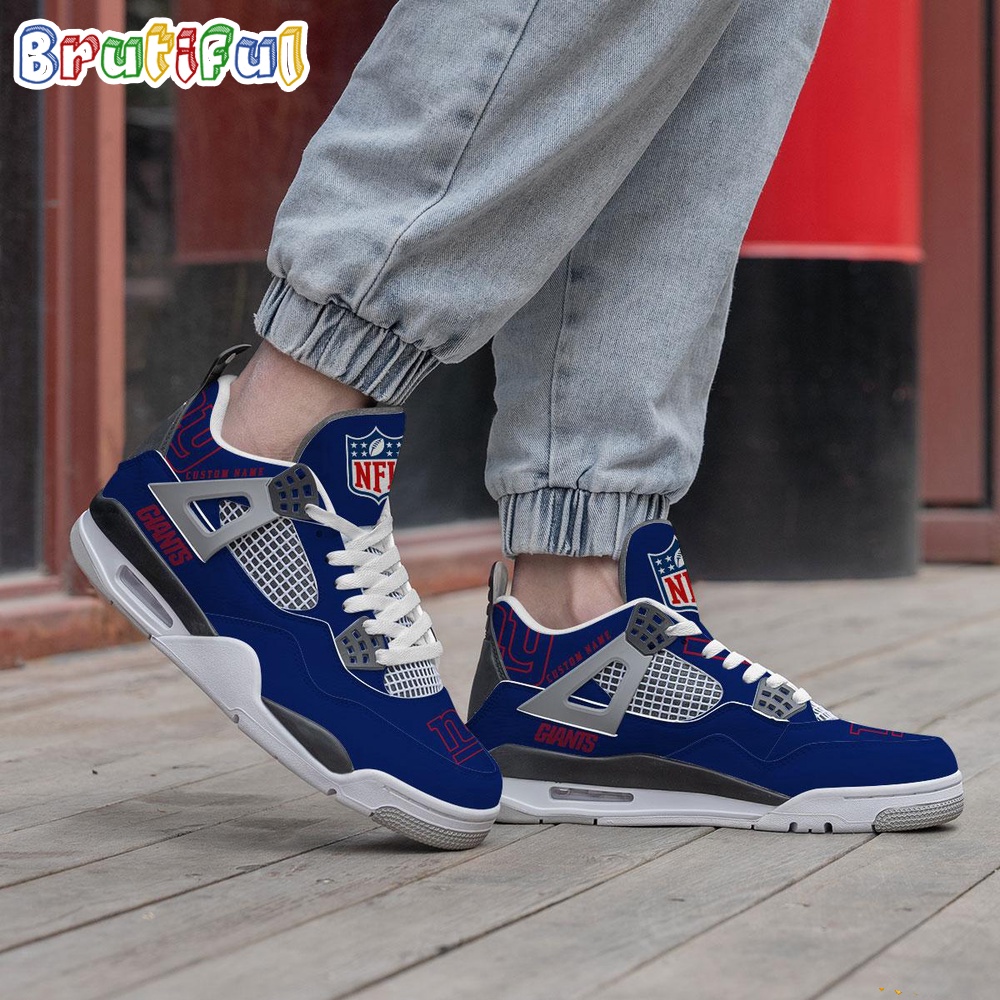 NFL New York Giants Football Team Air Jordan 4 Shoes Sneaker 2