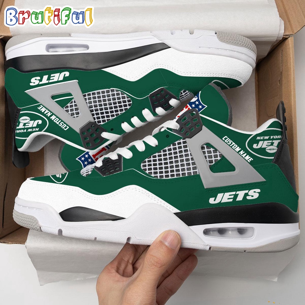 NFL New York Jets Football Team Air Jordan 4 Shoes Personalized AJ4 Sneaker 1