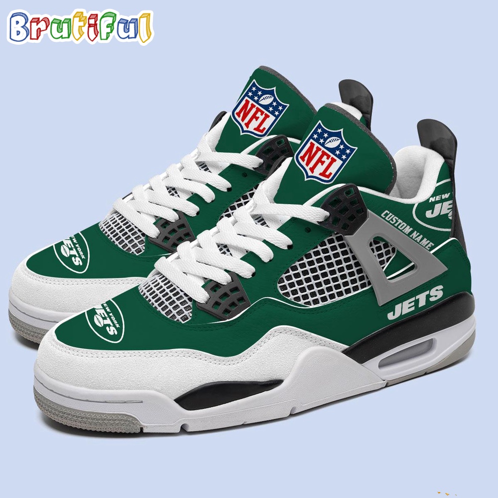 NFL New York Jets Football Team Air Jordan 4 Shoes Personalized AJ4 Sneaker 2