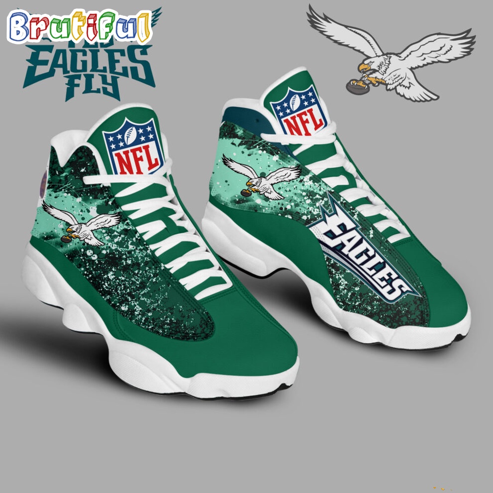 NFL Philadelphia Eagles FLy Eagles FLy Air Jordan 13 Sneaker Shoes