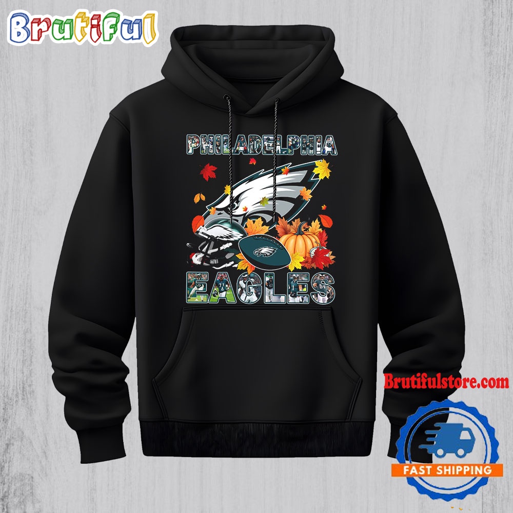 NFL Philadelphia Eagles Team Player Graphics Autumn Hoodie Shirt
