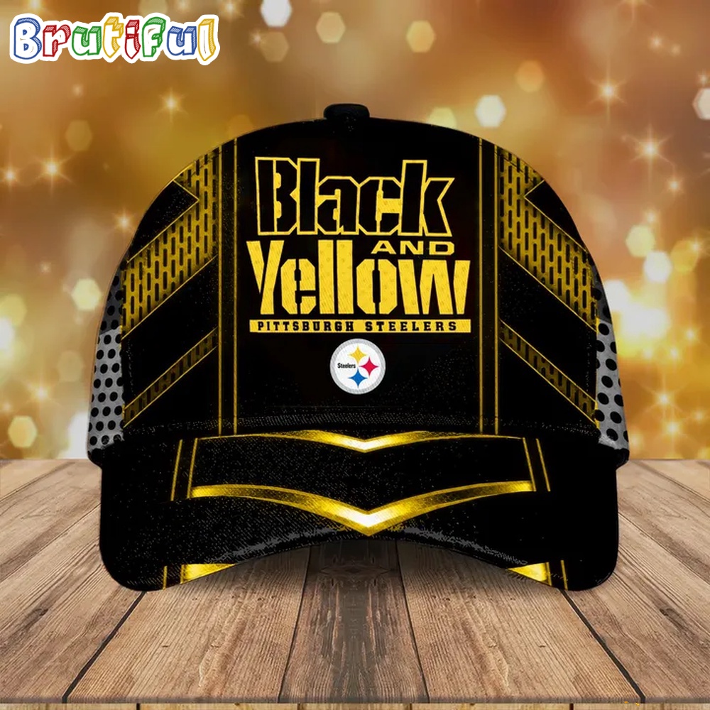 NFL Pittsburgh Steelers Black And Yellow Design Cap