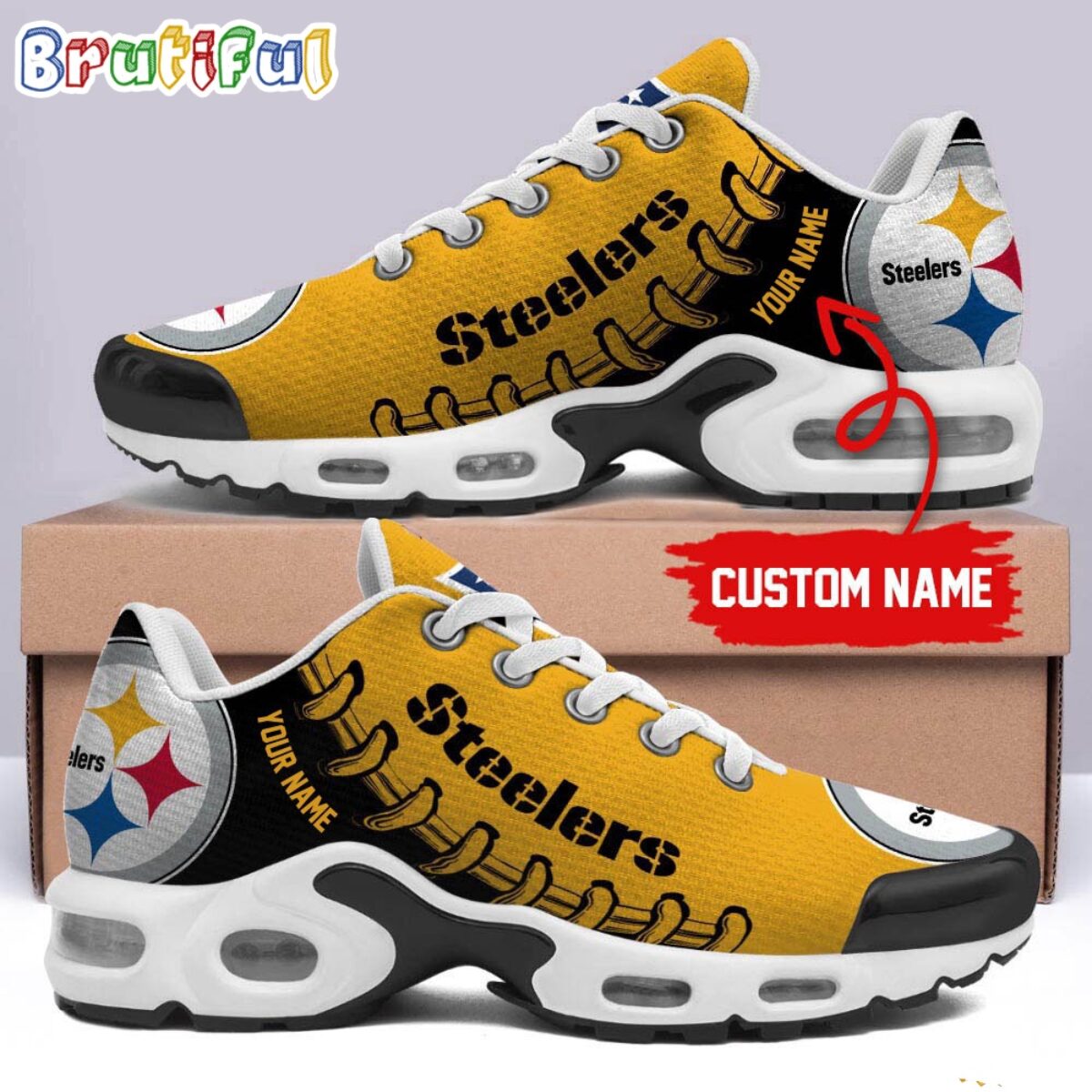 adidas gazelle silver green womens Pittsburgh Steelers NFL Mens Gradient Midsole White Sneakers