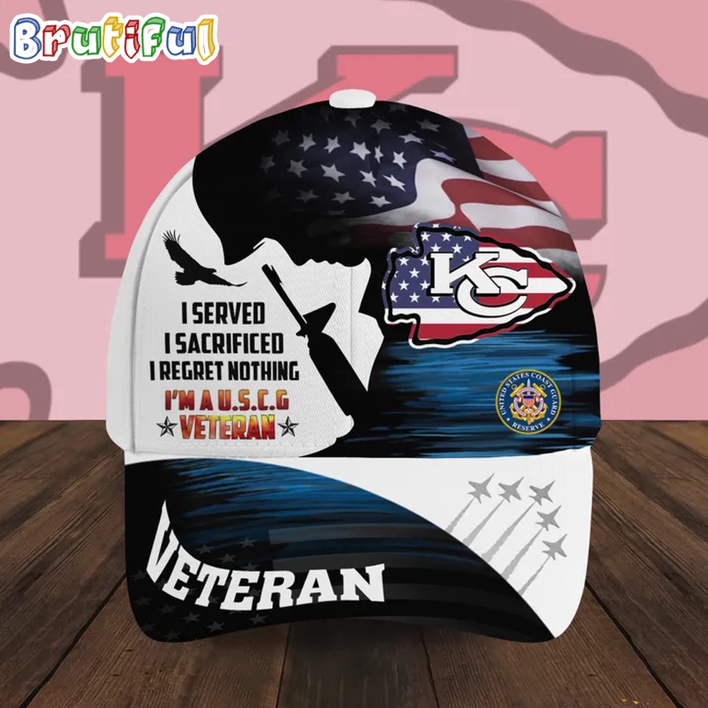 NFL San Francisco 49ers Special American Flag US Coast Guard Veteran Baseball Cap 1