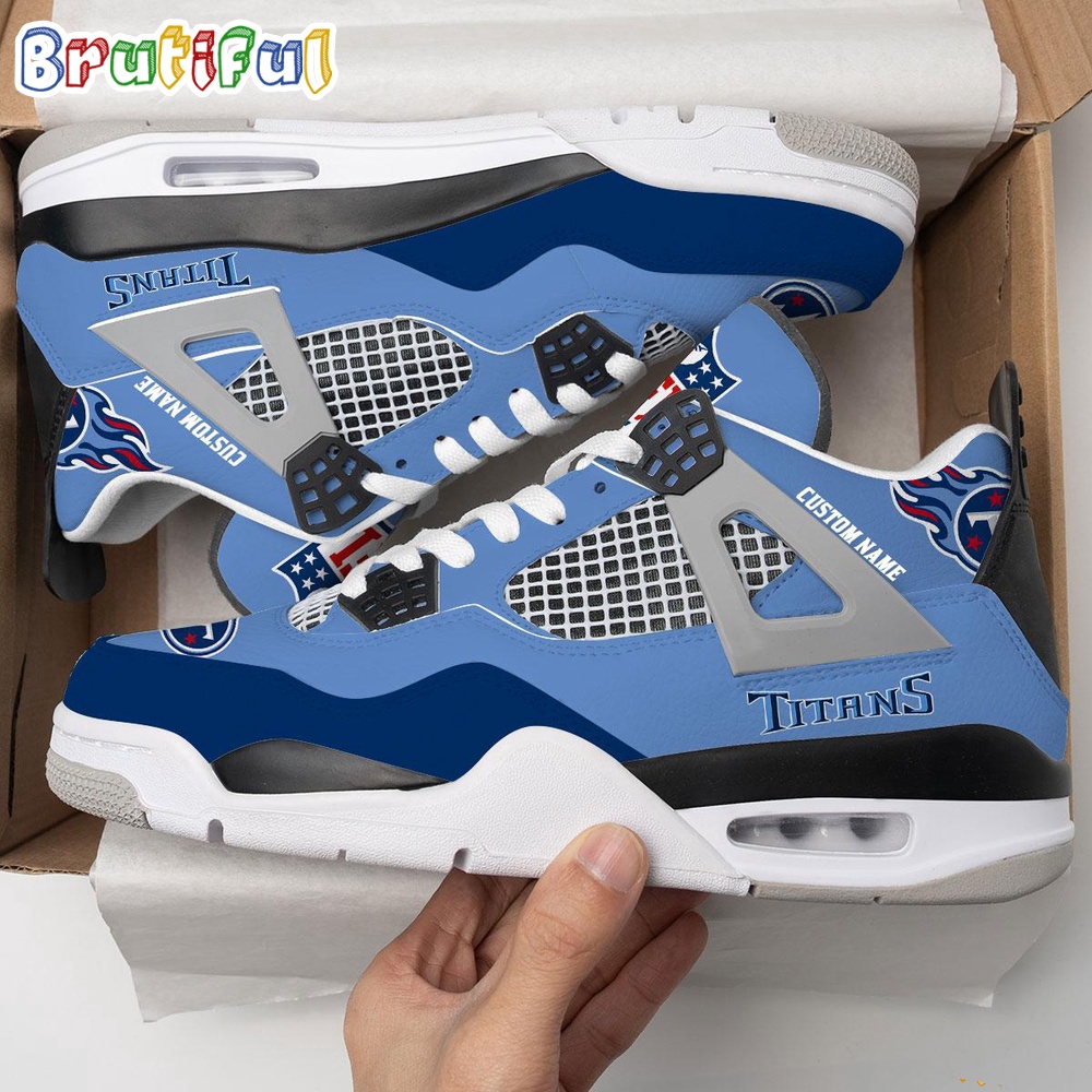 NFL Tennessee Titans Football Team Air Jordan 4 Shoes Personalized AJ4 Sneaker 1