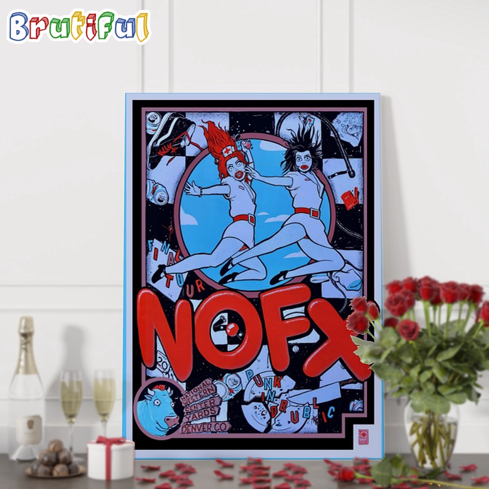 NOFX July 20 21 2024 National Western Center Yards Denver CO Tour Wall Art Poster Canvas