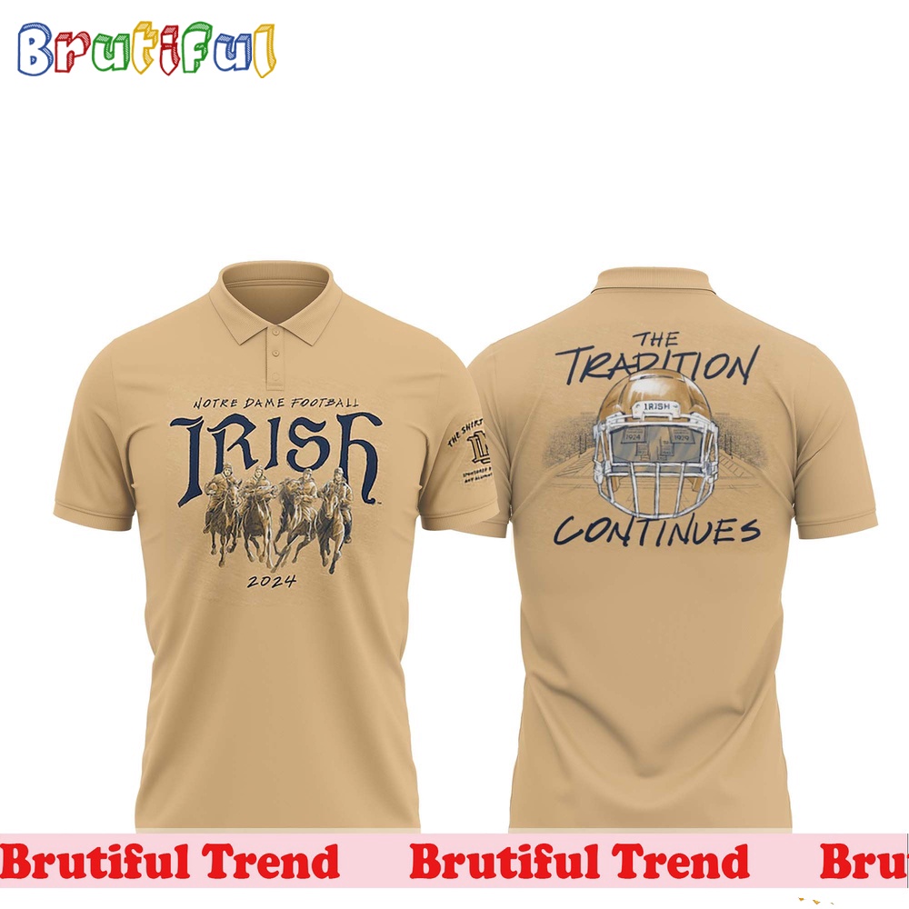 Notre Dame Fighting Irish 2024 The Trapition Continues Polo Shirt