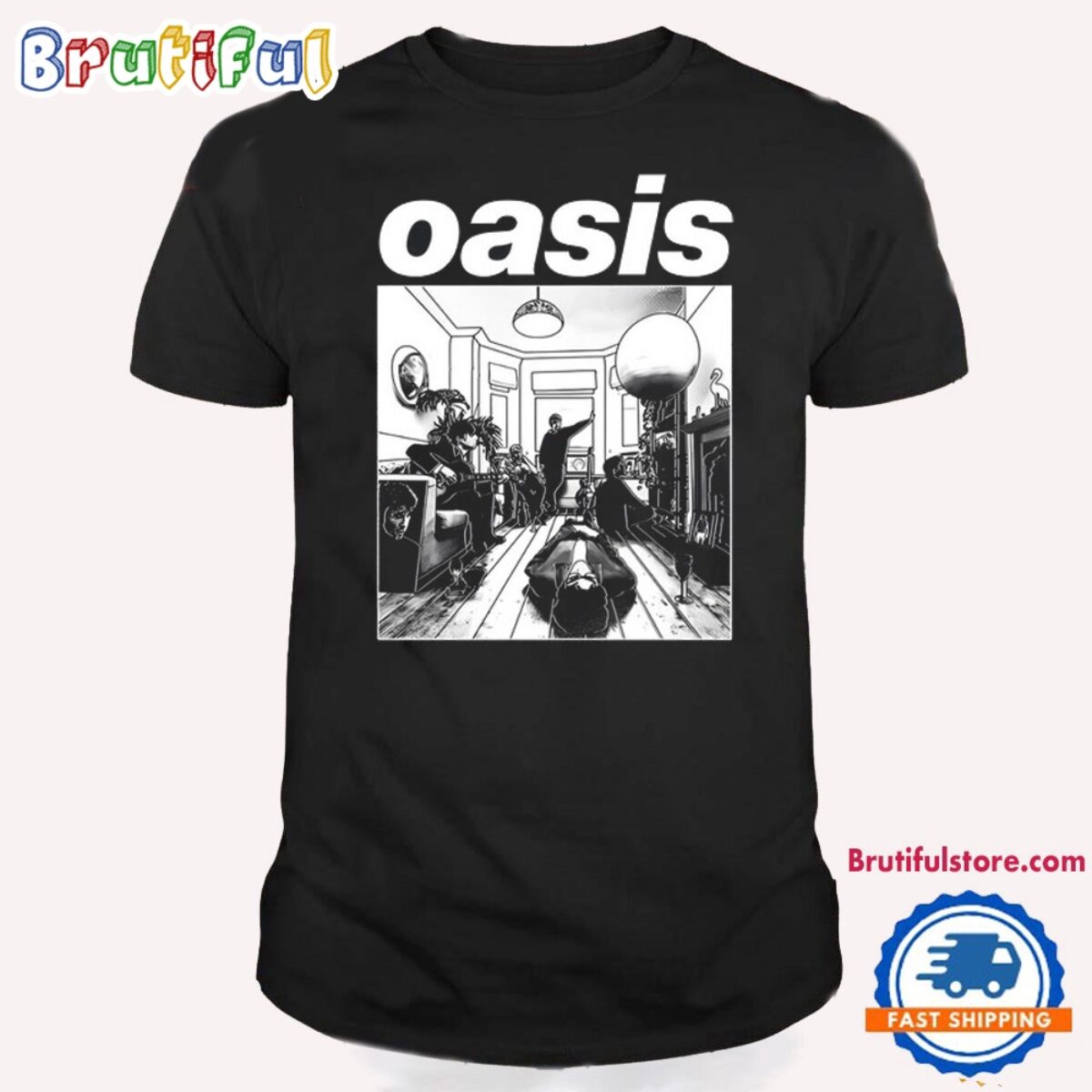Oasis Definitely Maybe Artwork 2024 T Shirt