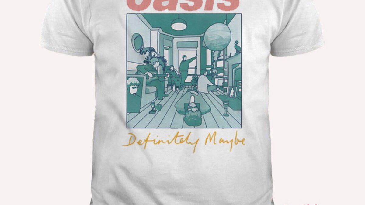 Oasis Definitely Maybe Artwork White T Shirt