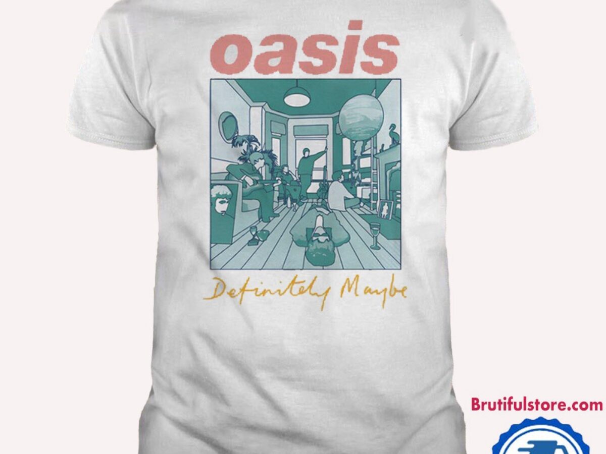 Oasis Definitely Maybe Artwork White T Shirt