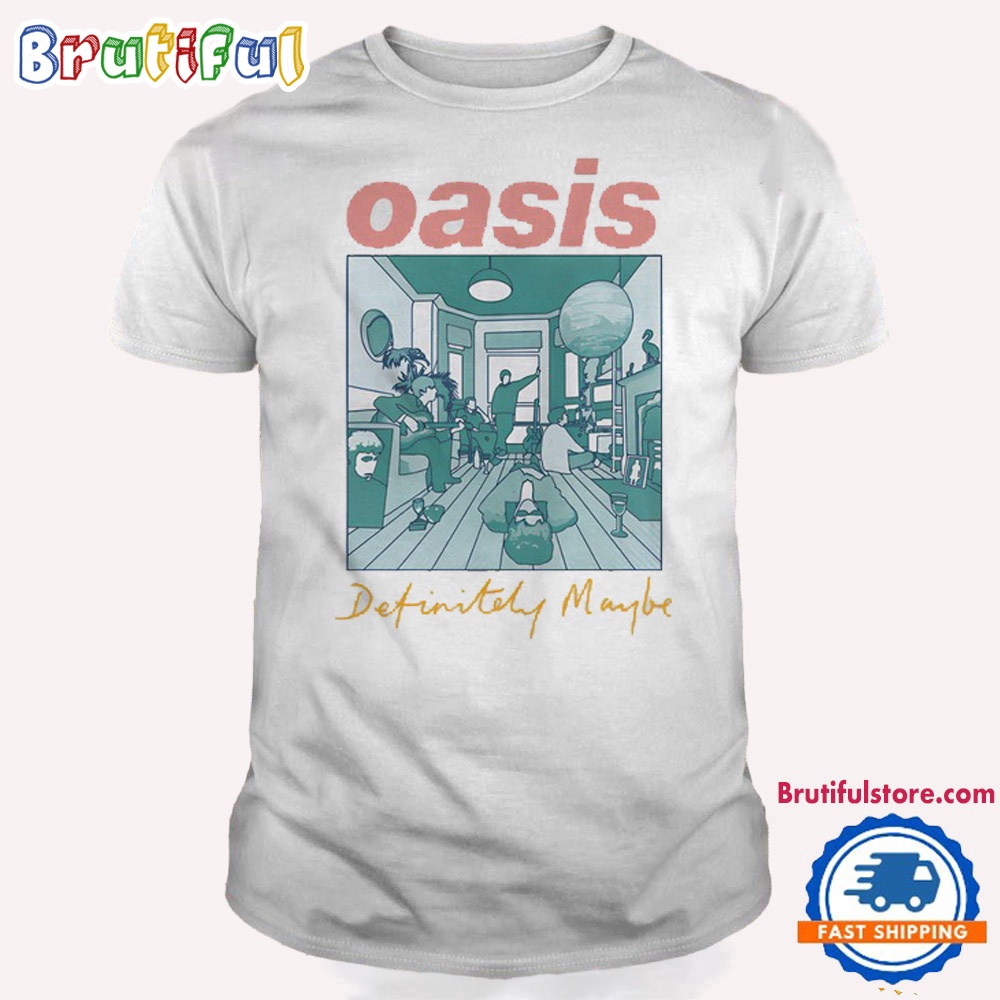 Oasis Definitely Maybe Artwork White T Shirt