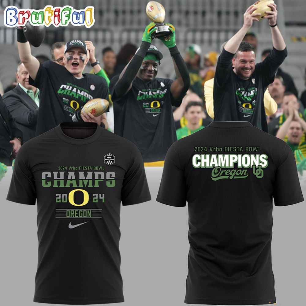 Oregon Ducks 2024 Vrbo Fiesta Bowl Champs Dregon T Shirt