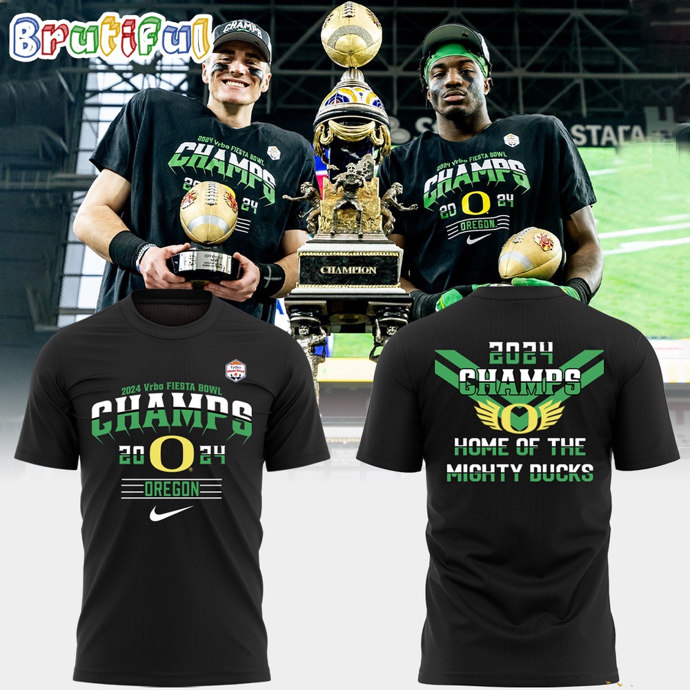 Oregon Ducks 2024 Vrbo Fiesta Bowl Champs T Shirt