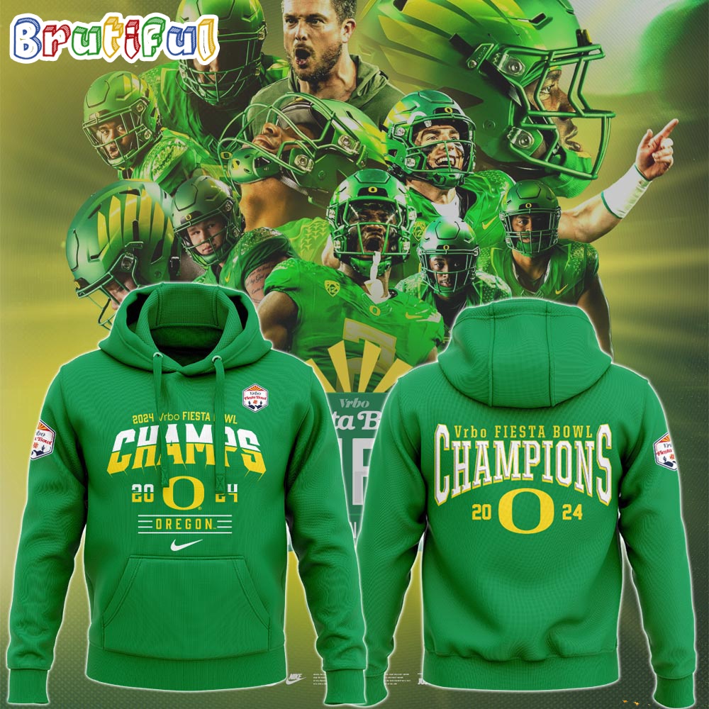 Oregon Ducks Football 2024 Fiesta Bowl Champions Hoodie