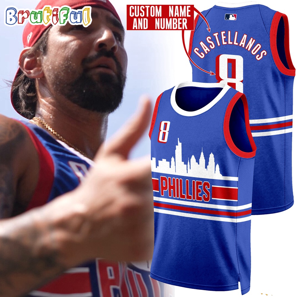 Philadelphia Phillies Nick Castellanos Custom Basketball Jersey Shirt