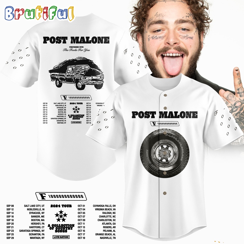 Post Malone The F 1 Trillion Tour 2024 Jersey Shirt