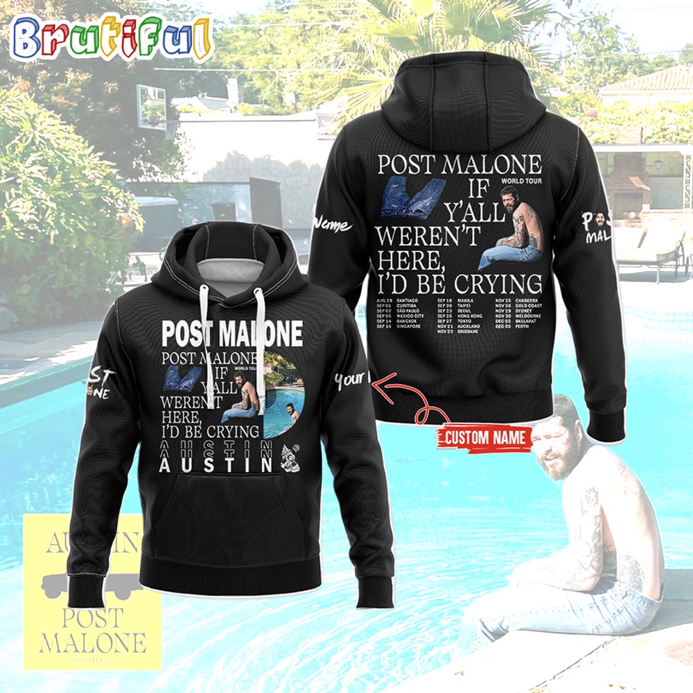 Post Malone The F 1 Trillion World Tour 2024 Schedule All Over Print Hoodie