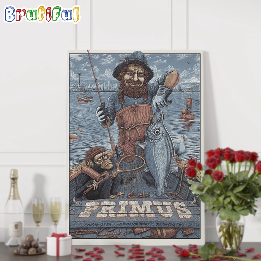 Primus July 18 2024 Marymoor Park Redmond WA Wall Art Poster Canvas