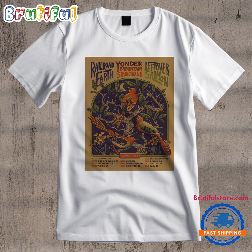 Railroad Earth Leftover Salmon And Yonder Mountain String Band Summer Tour 2024 T Shirt