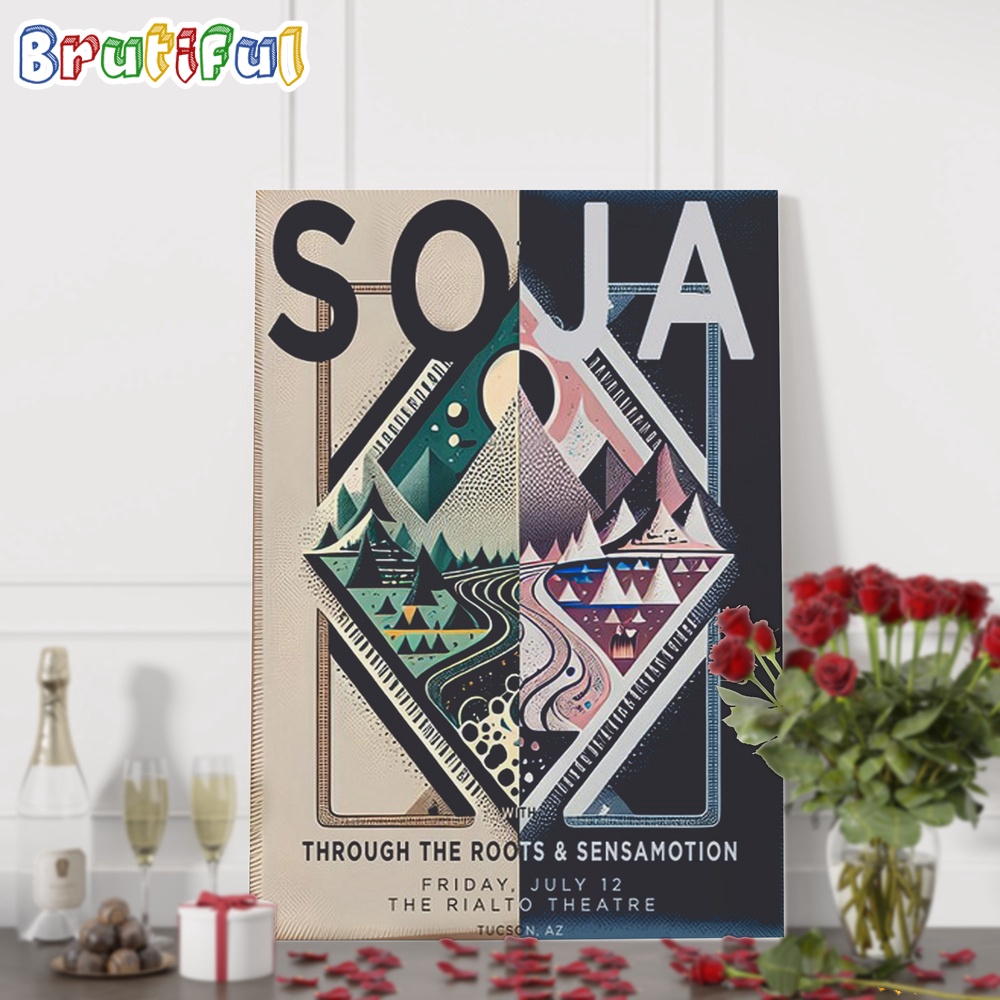 SOJA July 12 2024 The Rialto Theatre Tucson AZ Tour Wall Art Poster Canvas