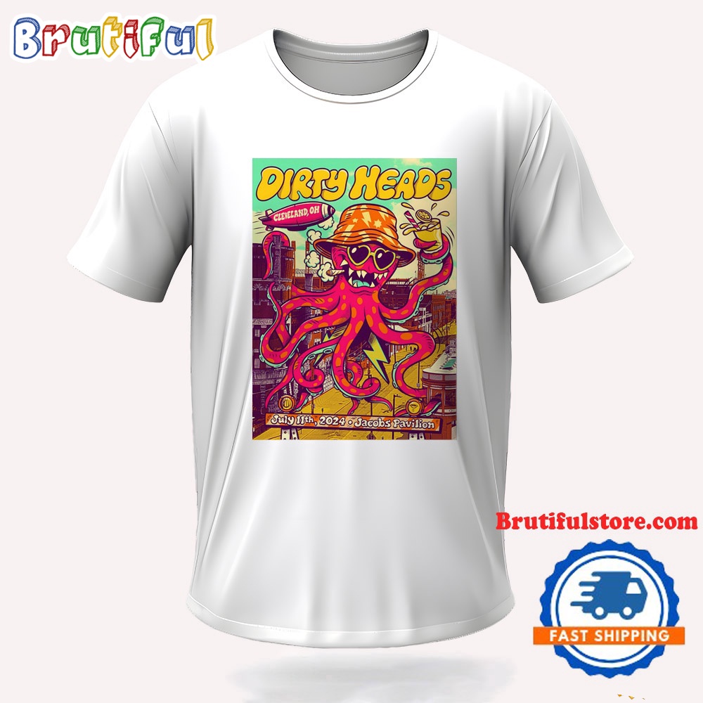 Slightly Stoopid Band July 11 2024 Cleveland OH at Jacobs Pavilion T Shirt