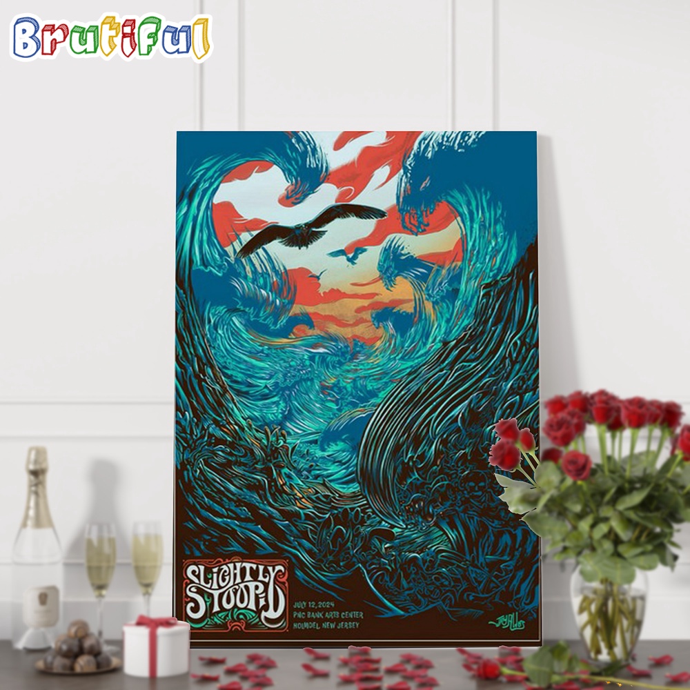 Slightly Stoopid x Dirty Heads x Common Kings July 12 2024 PNC Bank Arts Center Holmdel NJ Vintage Poster Canvas