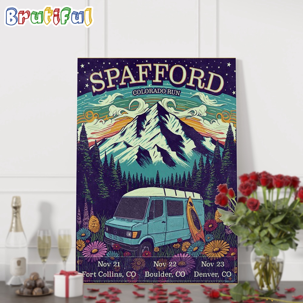 Spafford Colorado Run Nov 21 23 2024 CO Tour Wall Art Poster Canvas