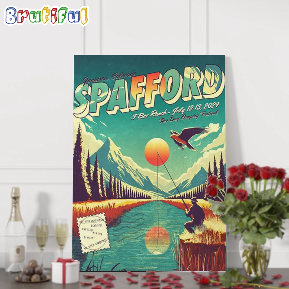Spafford Two Day Camping Festival July 12 13 2024 Bar Ranch Gunnison CO Wall Art Poster Canvas