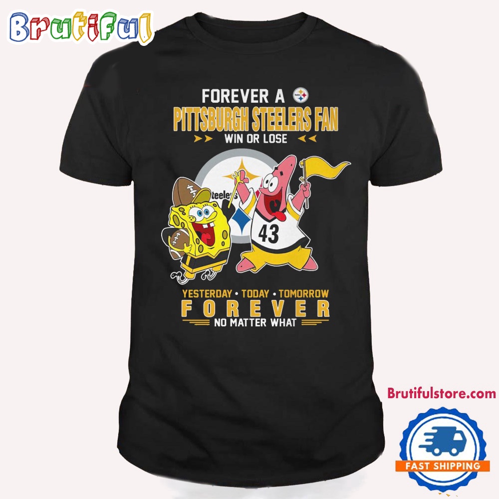 Spongebob Football Forever Pittsburgh Steelers Fans T Shirt