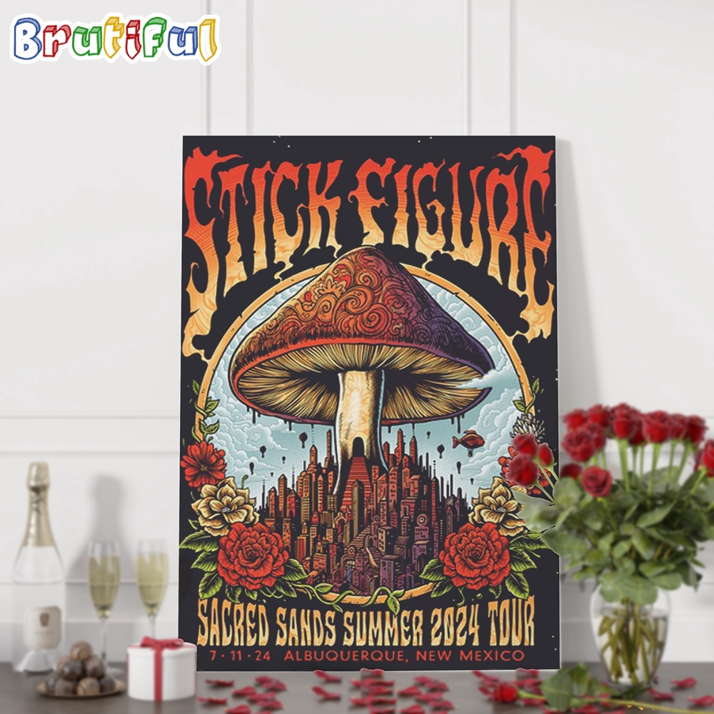Stick Figure Music Festival July 11 2024 Albuquerque New Mexico Wall Art Poster Canvas
