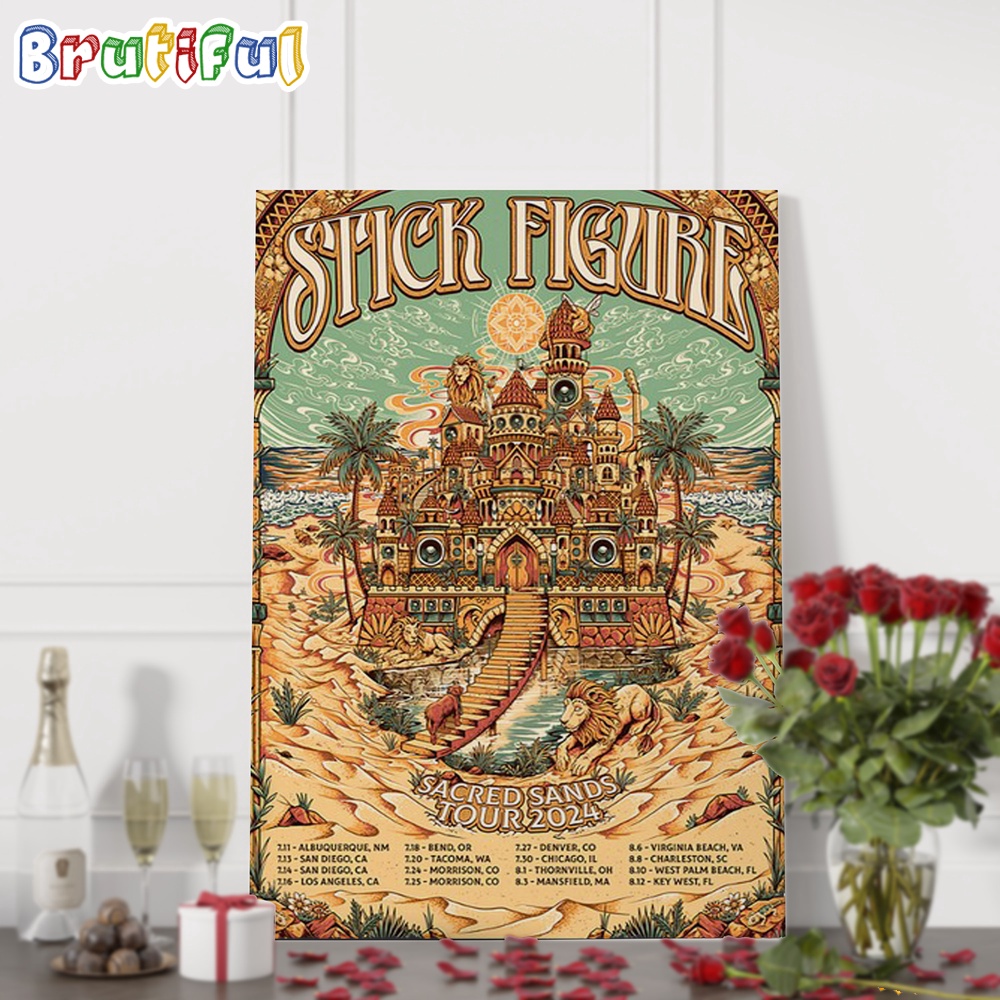 Stick Figure Music Festival Sacred Sands Tour 2024 Wall Art Poster Canvas