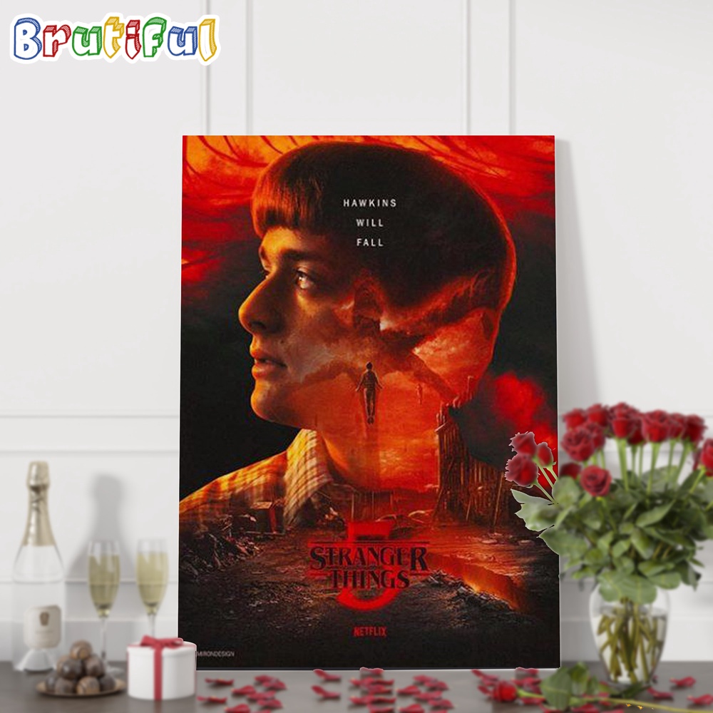 Stranger Things 5 Netflix Movie Hawkin Will Fall 2024 Wall Art Poster Canvas