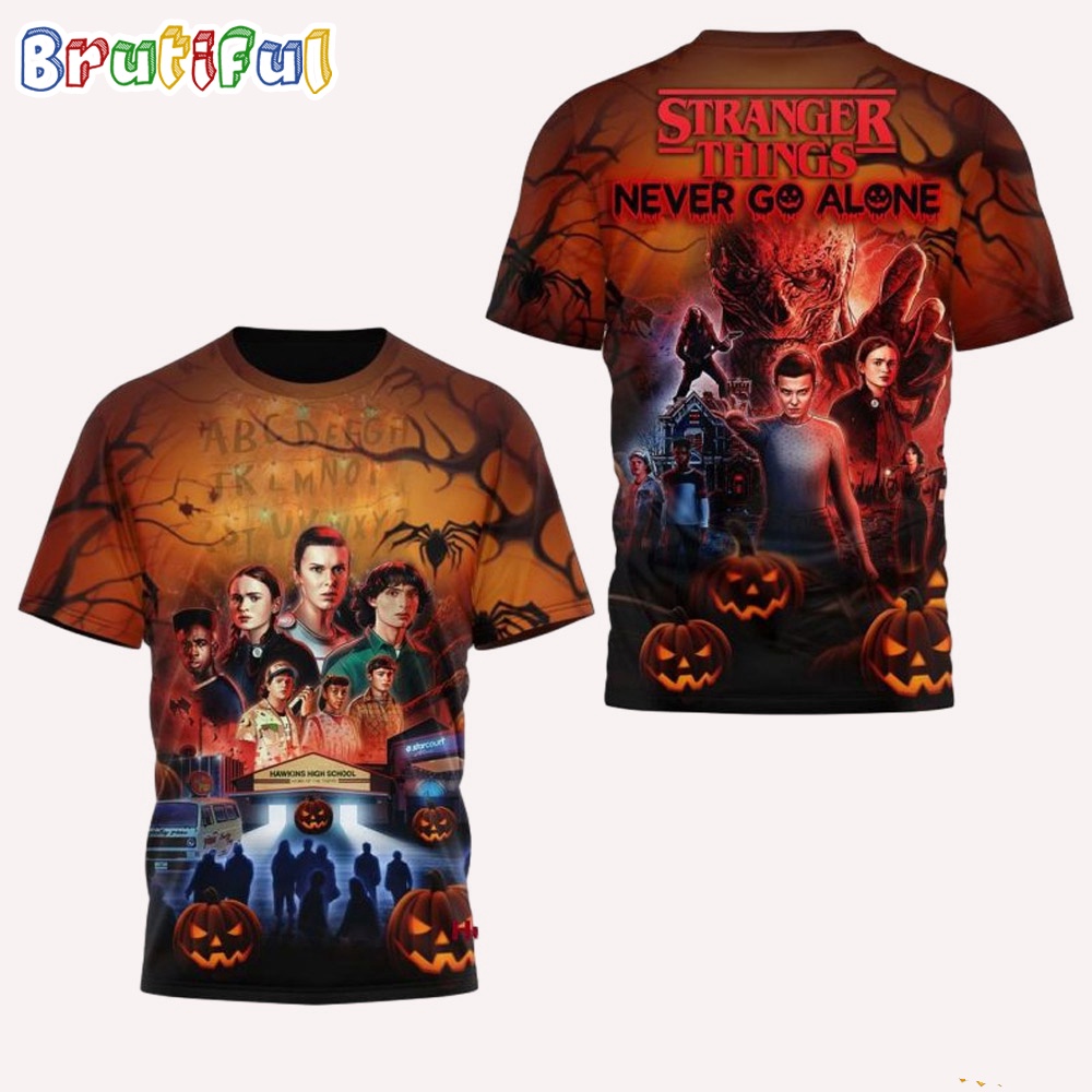 Stranger Things Never Go Alone 3D Shirt
