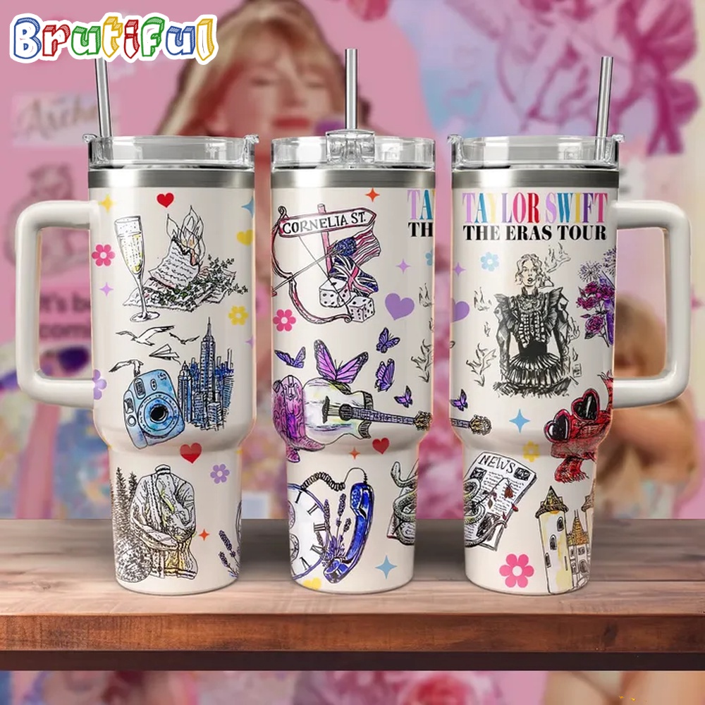 Taylor Swift The Eras Tour Fans Gift Stanley Tumbler 40oz 1
