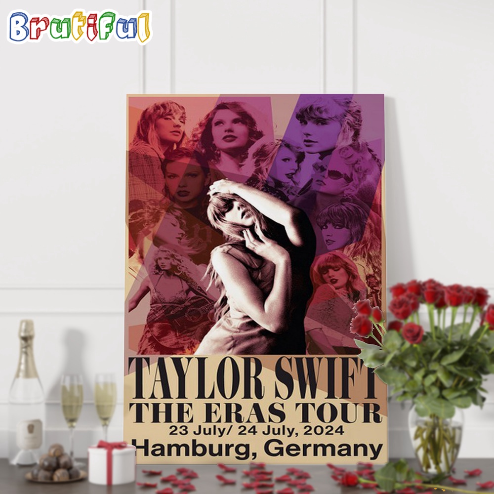 Taylor Swift The Eras Tour July 23 24 2024 Hamburg Germany Wall Art Poster Canvas