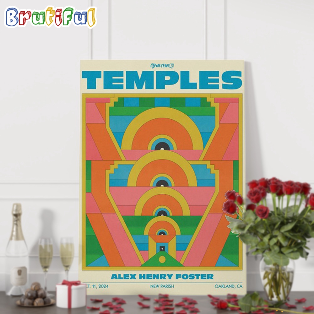 Temples Oct 11 2024 New Parish Oakland CA Wall Art Poster Canvas 1