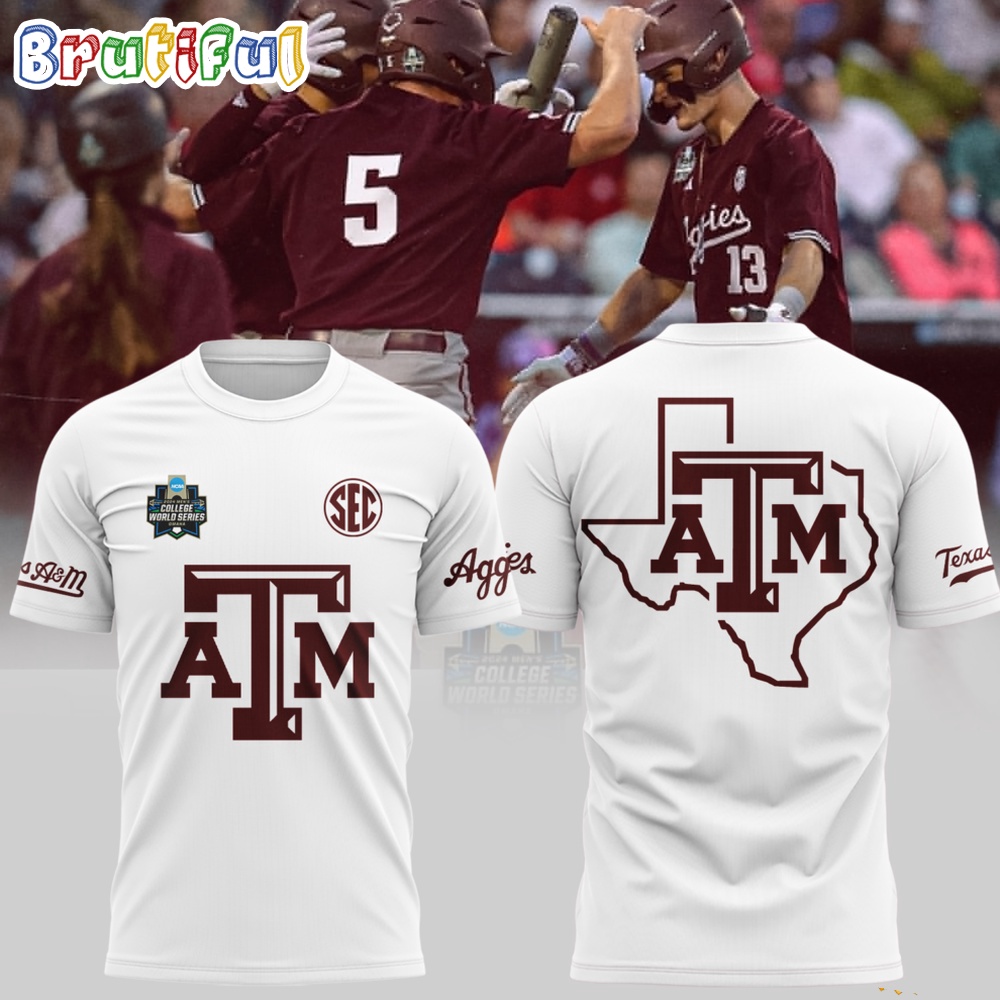 Texas AM NCAA 2024 Men's College Word Series Omaha Champions T Shirt