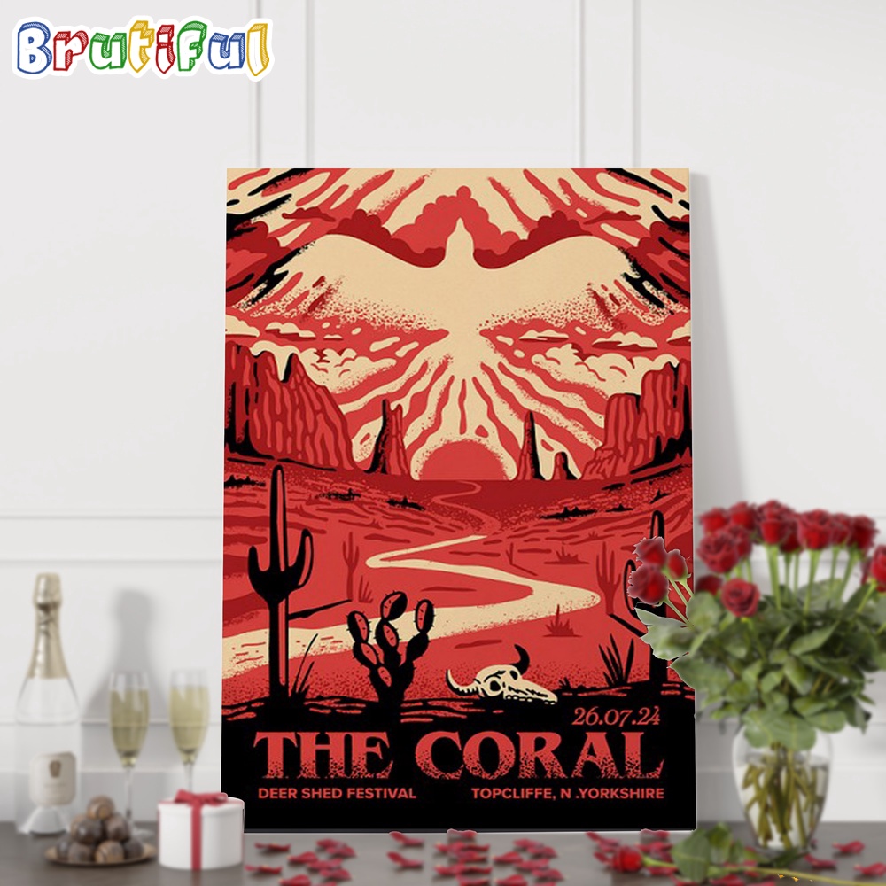 The Coral Band Tour Live At Deer Shed Festival Topcliffe NYorkshire On July 26 2024 Poster Canvas