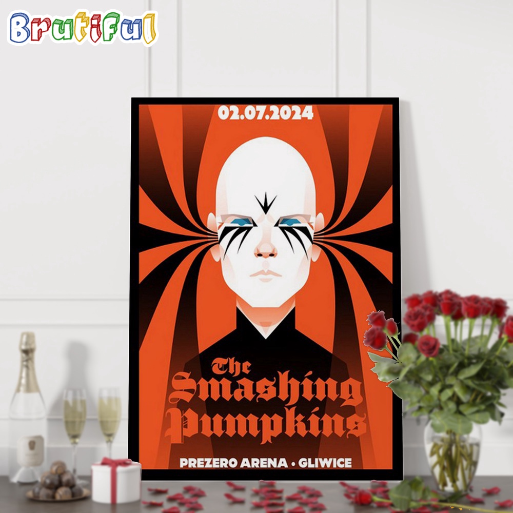 The Smashing Pumpkins July 2 2024 Prezero Arena Gliwice Poster Canvas Art
